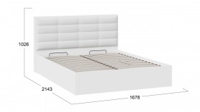 Кровать с подъемным механизмом «Агата» Белый в Чехове - chexov.katalogmebeli.com | фото 2