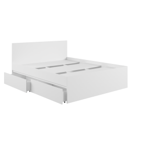 Кровать с ящиками К1.6М Мадера Белый в Чехове - chexov.katalogmebeli.com | фото 3