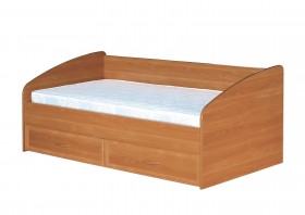 Кровать с ящиками с задней спинкой 900-1 без матраса Вишня Оксфорд в Чехове - chexov.katalogmebeli.com | фото