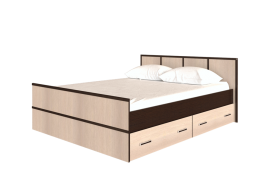 Кровать Сакура с настилом и ящиками 1,4 (Венге/Лоредо) в Чехове - chexov.katalogmebeli.com | фото 1