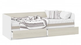 Кровать «Сканди» с 2 ящиками Дуб Гарден/Белый/Глиняный серый в Чехове - chexov.katalogmebeli.com | фото 2