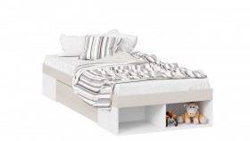 Кровать «Сканди» с ящиком Дуб Гарден/Белый в Чехове - chexov.katalogmebeli.com | фото