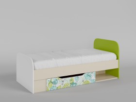 Кровать Твит 1650х750 (Белый/Зеленый/корпус Клен) в Чехове - chexov.katalogmebeli.com | фото