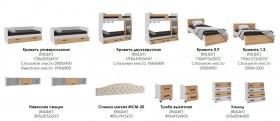 Лючия кровать 0,9 белый/ателье светлое в Чехове - chexov.katalogmebeli.com | фото 2