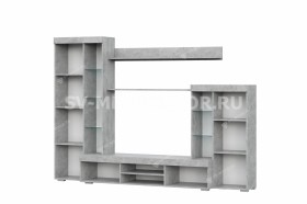 Мебель для гостиной МГС 5 Цемент светлый / Белый в Чехове - chexov.katalogmebeli.com | фото 4