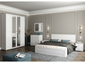 Модульная спальня Барселона (Белый/Белый глянец) в Чехове - chexov.katalogmebeli.com | фото 1