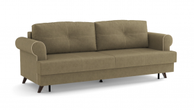 Оливер / диван - кровать 3-х местн. (еврокнижка) (велюр велутто коричневый 23 в Чехове - chexov.katalogmebeli.com | фото