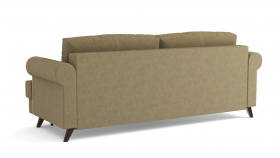 Оливер / диван - кровать 3-х местн. (еврокнижка) (велюр велутто коричневый 23 в Чехове - chexov.katalogmebeli.com | фото 2