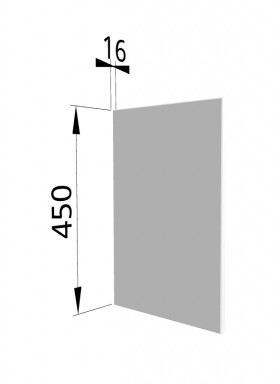 Панель торцевая (для шкафа горизонтального высокого) ВПГ Ройс (Белый софт) в Чехове - chexov.katalogmebeli.com | фото