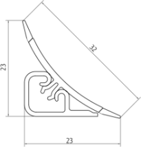 Плинтус LB-23, L=3000мм, черный матовый в Чехове - chexov.katalogmebeli.com | фото 2
