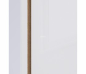 Веста СБ-2259 Шкаф 2х дверный с зеркалом Дуб Бунратти/Белый глянец в Чехове - chexov.katalogmebeli.com | фото 3
