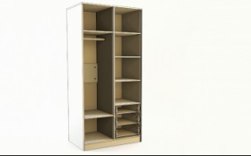 Шкаф 2-х створчатый с ящиками Бэлла (Выбеленное дерево/Белый) в Чехове - chexov.katalogmebeli.com | фото 3