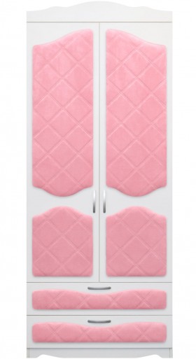 Шкаф 2-х створчатый с ящиками серии Иллюзия 36 Светло-розовый в Чехове - chexov.katalogmebeli.com | фото