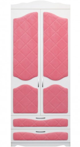 Шкаф 2-х створчатый с ящиками серии Иллюзия 89 Розовый в Чехове - chexov.katalogmebeli.com | фото 1