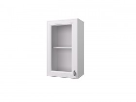 Шкаф 40 с витриной Ева (Белый Софт/Белый) в Чехове - chexov.katalogmebeli.com | фото