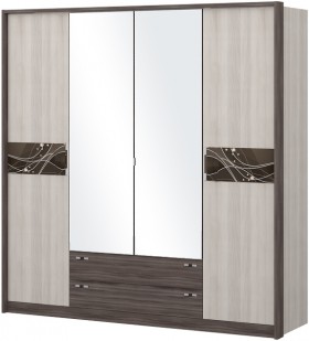 Шкаф четырехстворчатый с зеркалом Шк69.1 Николь в Чехове - chexov.katalogmebeli.com | фото