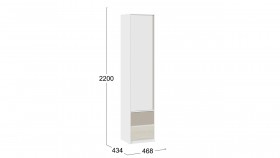 Шкаф для белья комбинированный «Сканди» Дуб Гарден/Белый/Глиняный серый в Чехове - chexov.katalogmebeli.com | фото 3