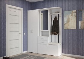 шкаф для одежды Домино 600 Белый в Чехове - chexov.katalogmebeli.com | фото 3