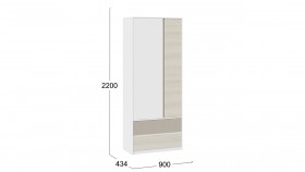 Шкаф для одежды комбинированный «Сканди» Дуб Гарден/Белый/Глиняный серый в Чехове - chexov.katalogmebeli.com | фото 4