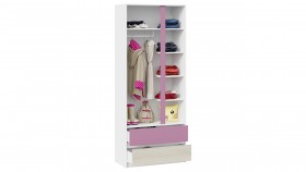 Шкаф для одежды комбинированный «Сканди» Дуб Гарден/Белый/Лиловый в Чехове - chexov.katalogmebeli.com | фото 4