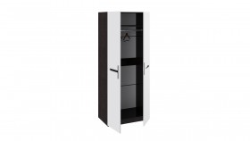 Шкаф для одежды с 2-мя дверями «Фьюжн» Белый глянец/Венге Линум в Чехове - chexov.katalogmebeli.com | фото 3