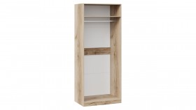 Шкаф для одежды с 2-мя дверями «Фьюжн» Дуб Делано/Белый глянец в Чехове - chexov.katalogmebeli.com | фото 3