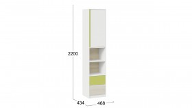 Шкаф комбинированный «Сканди» Дуб Гарден/Белый/Зеленый в Чехове - chexov.katalogmebeli.com | фото 4