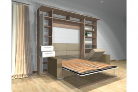 Шкаф-кровать с диваном Каролина в Чехове - chexov.katalogmebeli.com | фото 3
