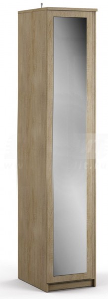 Веста СБ-2260 Шкаф 1 дверный с зеркалом Дуб Сонома в Чехове - chexov.katalogmebeli.com | фото 1