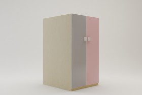 Шкаф под кровать второго яруса Грэйси (Розовый/Серый/корпус Клен) в Чехове - chexov.katalogmebeli.com | фото 2