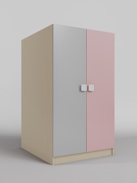 Шкаф под кровать второго яруса Грэйси (Розовый/Серый/корпус Клен) в Чехове - chexov.katalogmebeli.com | фото
