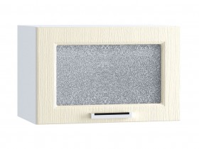 Шкаф верхний горизонтальный со стеклом 500, ШВГС 500 (Клен кремовый/корпус белый) в Чехове - chexov.katalogmebeli.com | фото