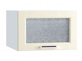Шкаф верхний горизонтальный со стеклом 510, ШВГС 510 (Клен крем/корпус белый) в Чехове - chexov.katalogmebeli.com | фото