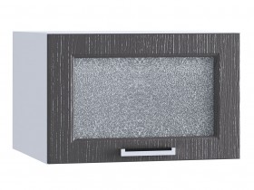 Шкаф верхний горизонтальный со стеклом 510, ШВГС 510 (Клен серый/корпус белый) в Чехове - chexov.katalogmebeli.com | фото