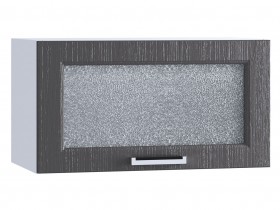 Шкаф верхний горизонтальный со стеклом 600, ШВГС 600 (Клен серый/корпус белый) в Чехове - chexov.katalogmebeli.com | фото
