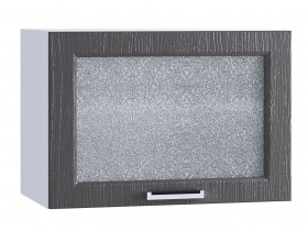 Шкаф верхний горизонтальный со стеклом 609, ШВГС 609 (Клен серый/корпус белый) в Чехове - chexov.katalogmebeli.com | фото