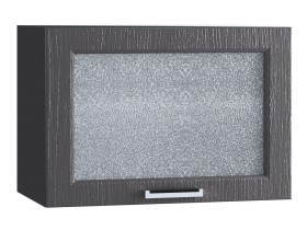 Шкаф верхний горизонтальный со стеклом 609, ШВГС 609 (Клен серый/корпус венге) в Чехове - chexov.katalogmebeli.com | фото