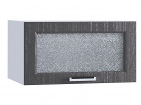 Шкаф верхний горизонтальный со стеклом 610, ШВГС 610 (Клен серый/корпус белый) в Чехове - chexov.katalogmebeli.com | фото