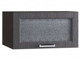 Шкаф верхний горизонтальный со стеклом 610, ШВГС 610 (Клен серый/корпус венге) в Чехове - chexov.katalogmebeli.com | фото