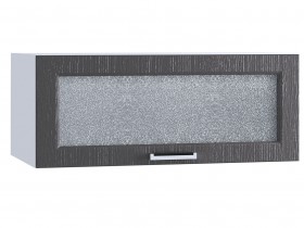 Шкаф верхний горизонтальный со стеклом 810, ШВГС 810 (Клен серый/корпус белый) в Чехове - chexov.katalogmebeli.com | фото