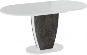 Стол обеденный «Монреаль» Тип 1 (Белый глянец/Моод темный) в Чехове - chexov.katalogmebeli.com | фото 2