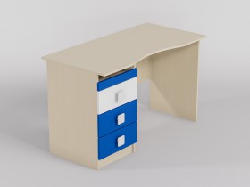 Стол (столешница с выемкой) Скай люкс (Синий/Белый/корпус Клен) в Чехове - chexov.katalogmebeli.com | фото
