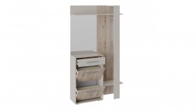 Шкаф для одежды «Нуар» тип 1 Фон серый/Дуб сонома в Чехове - chexov.katalogmebeli.com | фото 3