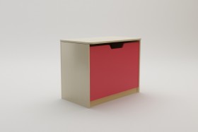 Ящик для игрушек Бэрри (Бежевый/Красный/корпус Клен) в Чехове - chexov.katalogmebeli.com | фото
