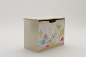 Ящик для игрушек Флёр (Белый/корпус Клен) в Чехове - chexov.katalogmebeli.com | фото